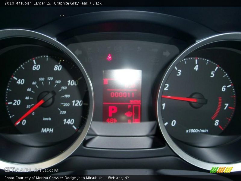 Graphite Gray Pearl / Black 2010 Mitsubishi Lancer ES
