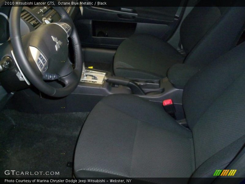 Octane Blue Metallic / Black 2010 Mitsubishi Lancer GTS
