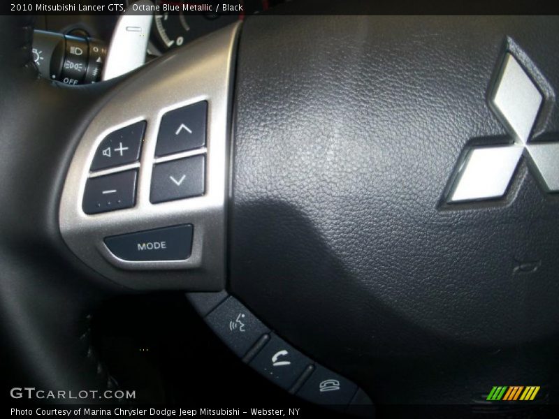 Octane Blue Metallic / Black 2010 Mitsubishi Lancer GTS