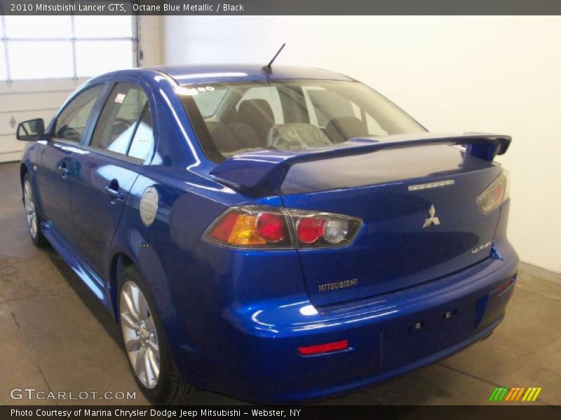 Octane Blue Metallic / Black 2010 Mitsubishi Lancer GTS