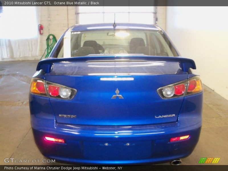 Octane Blue Metallic / Black 2010 Mitsubishi Lancer GTS