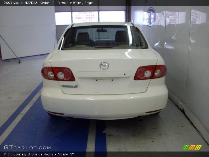 Performance White / Beige 2003 Mazda MAZDA6 i Sedan