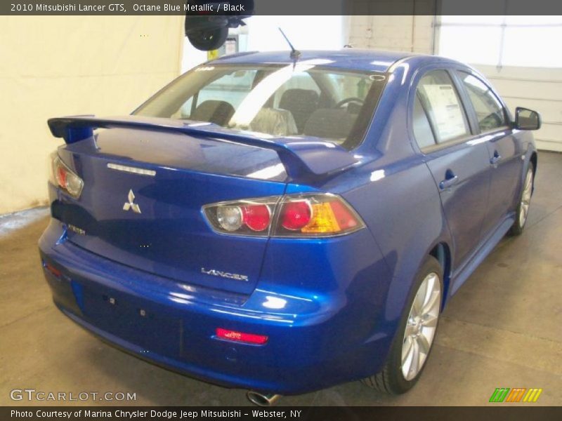 Octane Blue Metallic / Black 2010 Mitsubishi Lancer GTS