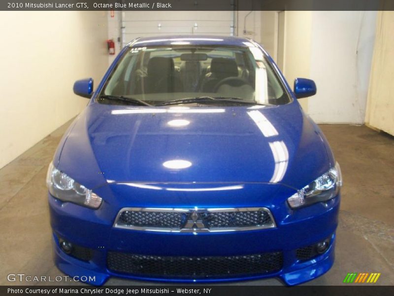 Octane Blue Metallic / Black 2010 Mitsubishi Lancer GTS
