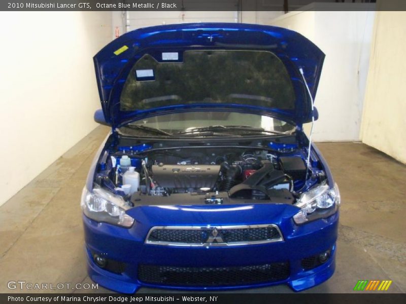 Octane Blue Metallic / Black 2010 Mitsubishi Lancer GTS