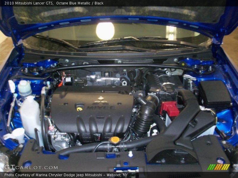 Octane Blue Metallic / Black 2010 Mitsubishi Lancer GTS