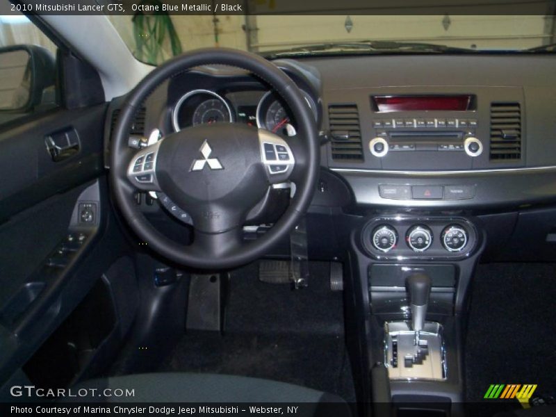 Octane Blue Metallic / Black 2010 Mitsubishi Lancer GTS