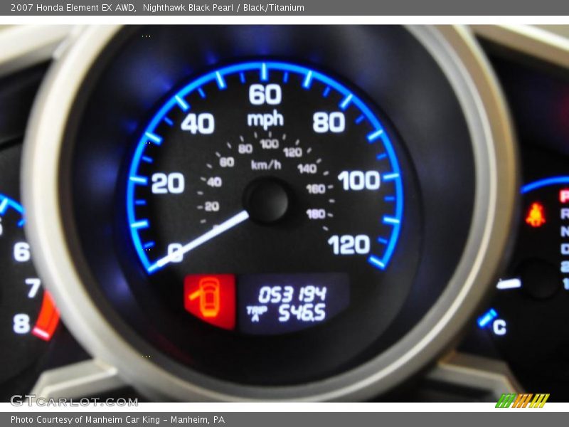 Nighthawk Black Pearl / Black/Titanium 2007 Honda Element EX AWD