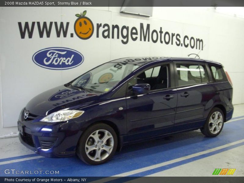 Stormy Blue / Black 2008 Mazda MAZDA5 Sport