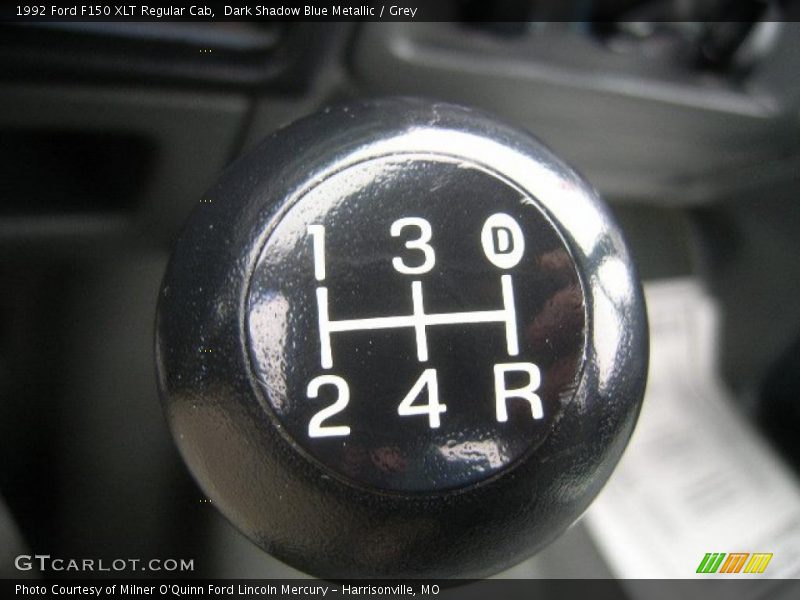 Dark Shadow Blue Metallic / Grey 1992 Ford F150 XLT Regular Cab