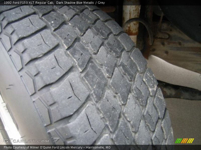 Dark Shadow Blue Metallic / Grey 1992 Ford F150 XLT Regular Cab