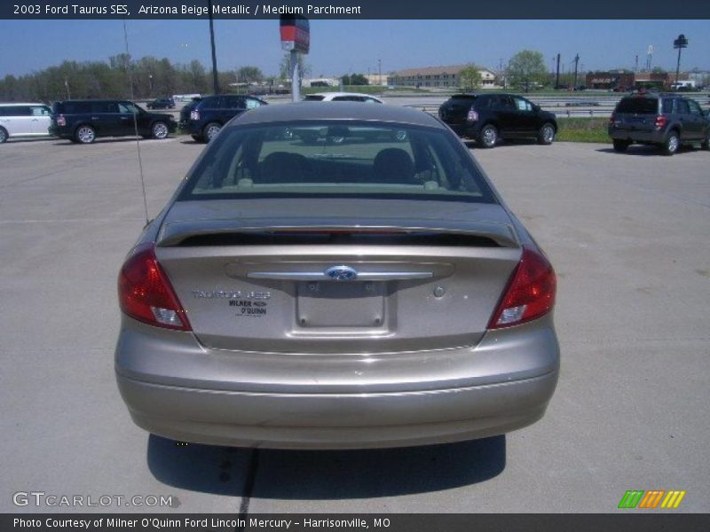 Arizona Beige Metallic / Medium Parchment 2003 Ford Taurus SES