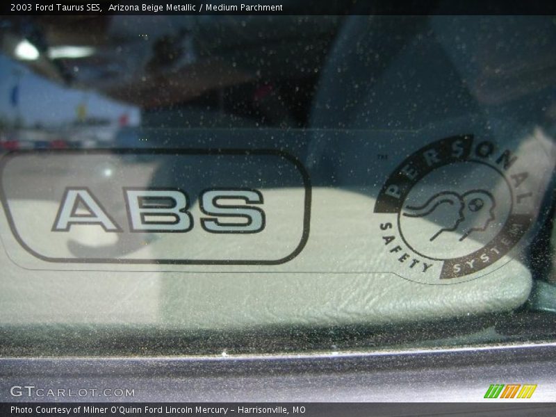 Arizona Beige Metallic / Medium Parchment 2003 Ford Taurus SES