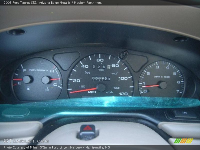 Arizona Beige Metallic / Medium Parchment 2003 Ford Taurus SES