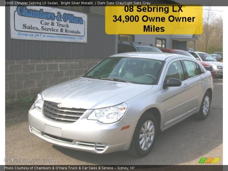 Bright Silver Metallic / Dark Slate Gray/Light Slate Gray 2008 Chrysler Sebring LX Sedan