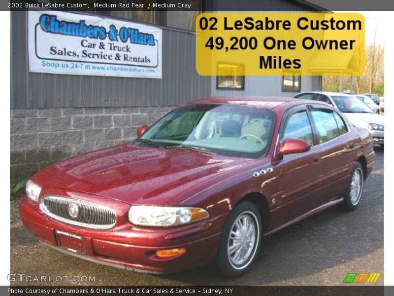 Medium Red Pearl / Medium Gray 2002 Buick LeSabre Custom