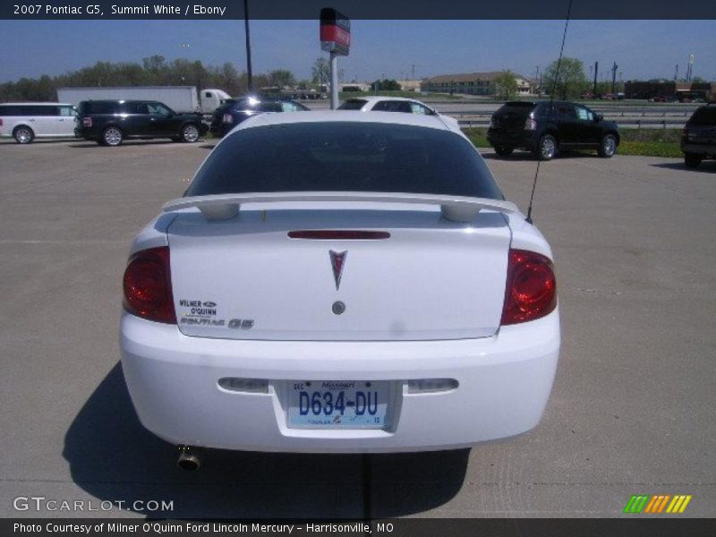 Summit White / Ebony 2007 Pontiac G5