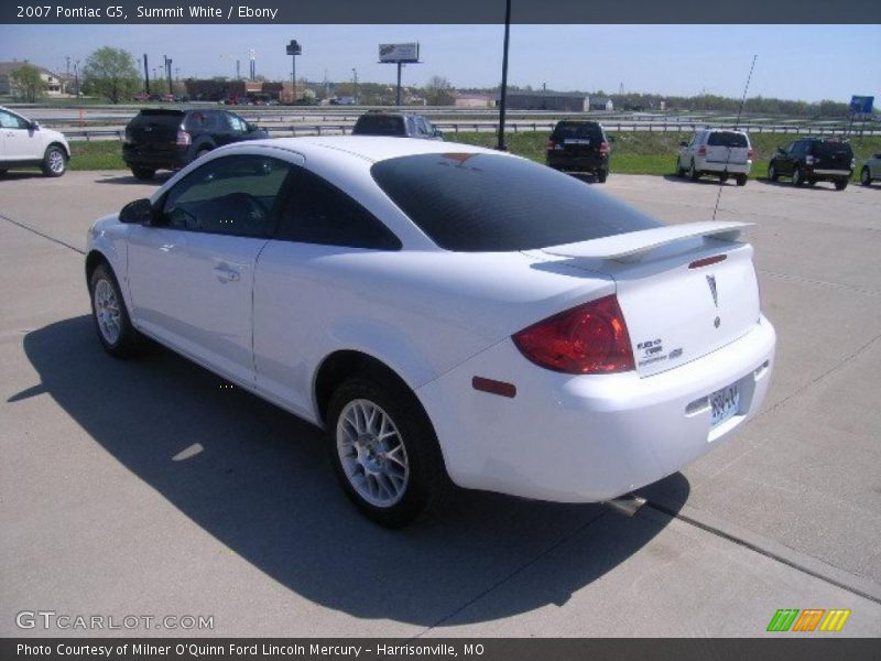 Summit White / Ebony 2007 Pontiac G5