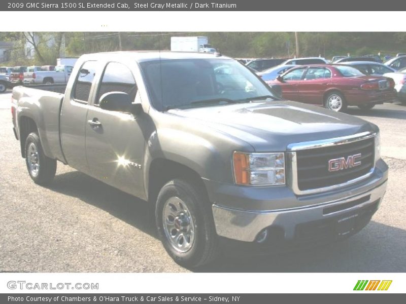 Steel Gray Metallic / Dark Titanium 2009 GMC Sierra 1500 SL Extended Cab