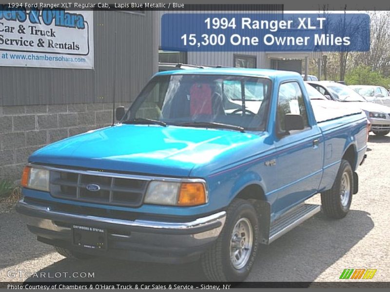 Lapis Blue Metallic / Blue 1994 Ford Ranger XLT Regular Cab