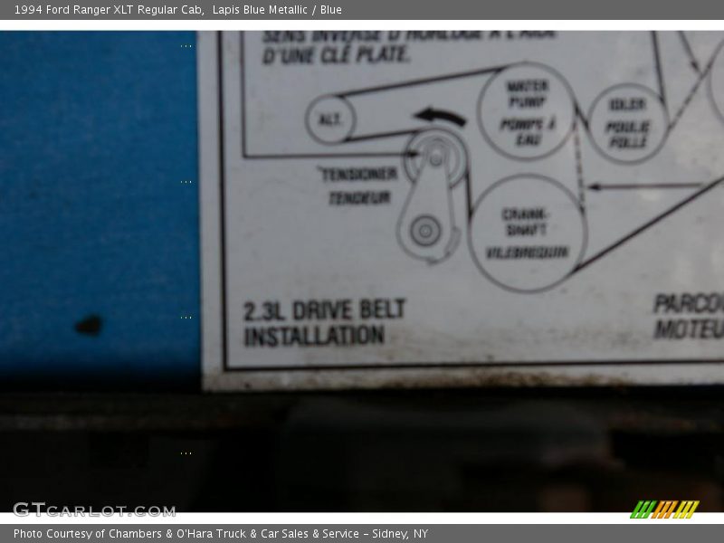 Lapis Blue Metallic / Blue 1994 Ford Ranger XLT Regular Cab