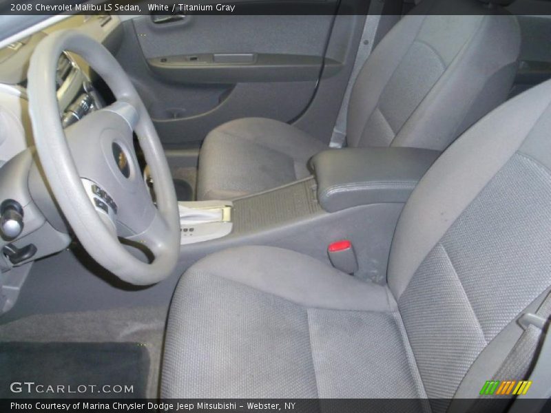 White / Titanium Gray 2008 Chevrolet Malibu LS Sedan