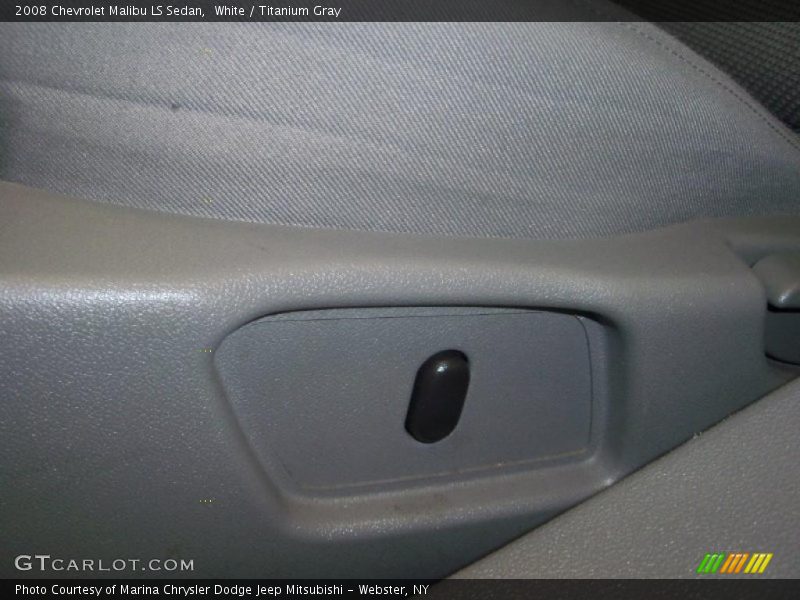White / Titanium Gray 2008 Chevrolet Malibu LS Sedan