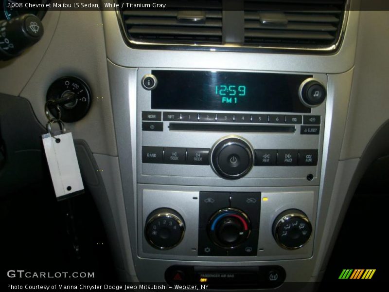 White / Titanium Gray 2008 Chevrolet Malibu LS Sedan