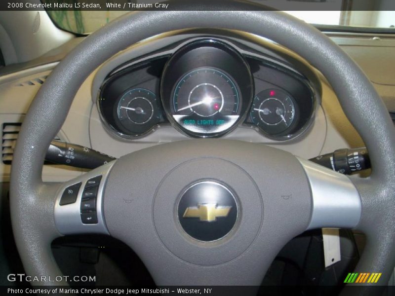White / Titanium Gray 2008 Chevrolet Malibu LS Sedan