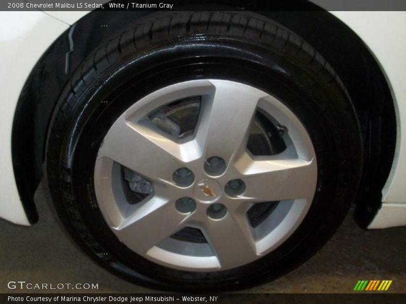 White / Titanium Gray 2008 Chevrolet Malibu LS Sedan