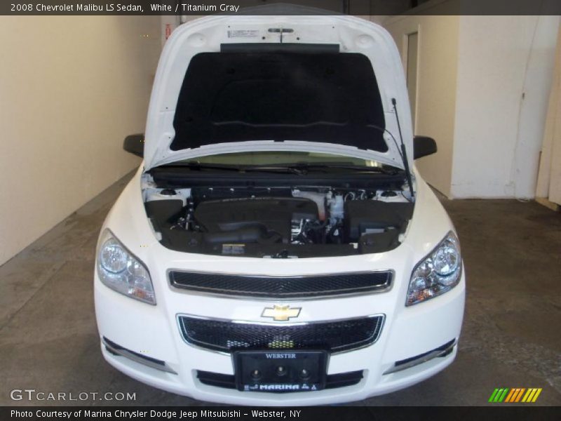 White / Titanium Gray 2008 Chevrolet Malibu LS Sedan