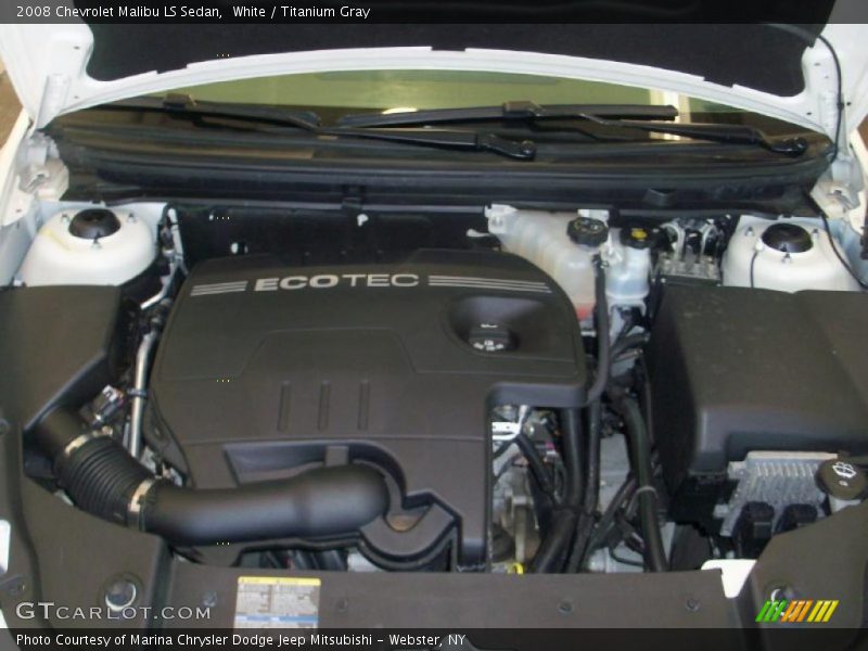 White / Titanium Gray 2008 Chevrolet Malibu LS Sedan