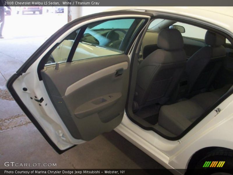 White / Titanium Gray 2008 Chevrolet Malibu LS Sedan