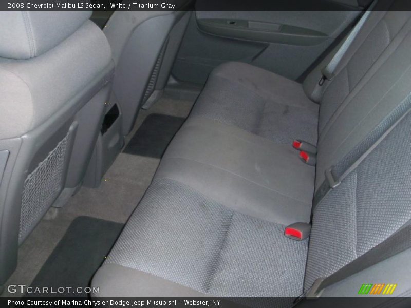 White / Titanium Gray 2008 Chevrolet Malibu LS Sedan
