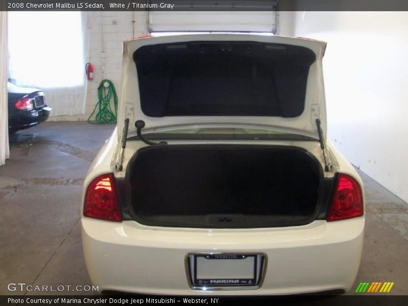 White / Titanium Gray 2008 Chevrolet Malibu LS Sedan