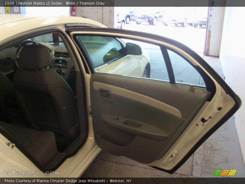 White / Titanium Gray 2008 Chevrolet Malibu LS Sedan