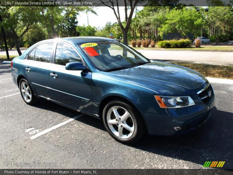 Silver Blue / Gray 2007 Hyundai Sonata Limited V6