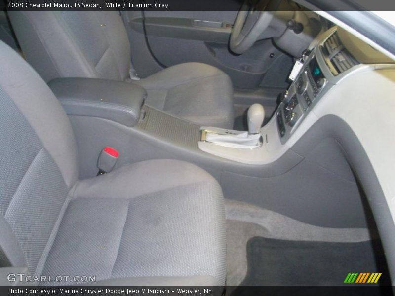 White / Titanium Gray 2008 Chevrolet Malibu LS Sedan