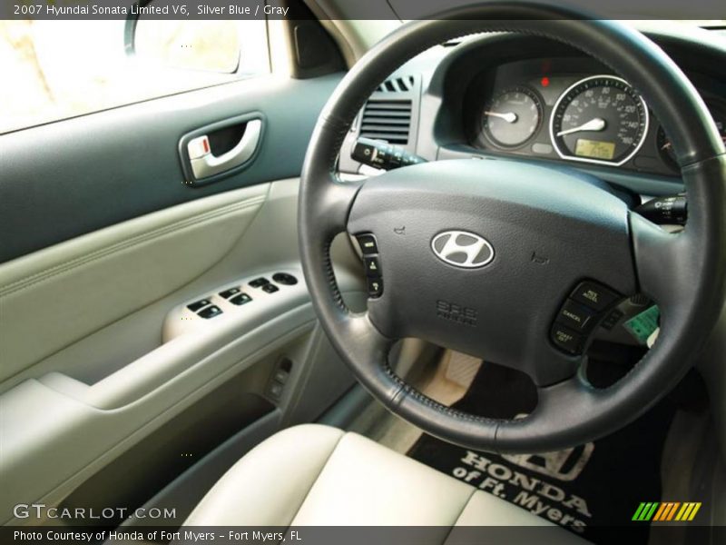Silver Blue / Gray 2007 Hyundai Sonata Limited V6