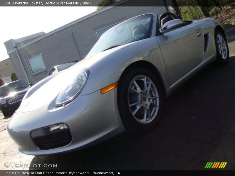 Arctic Silver Metallic / Black 2008 Porsche Boxster