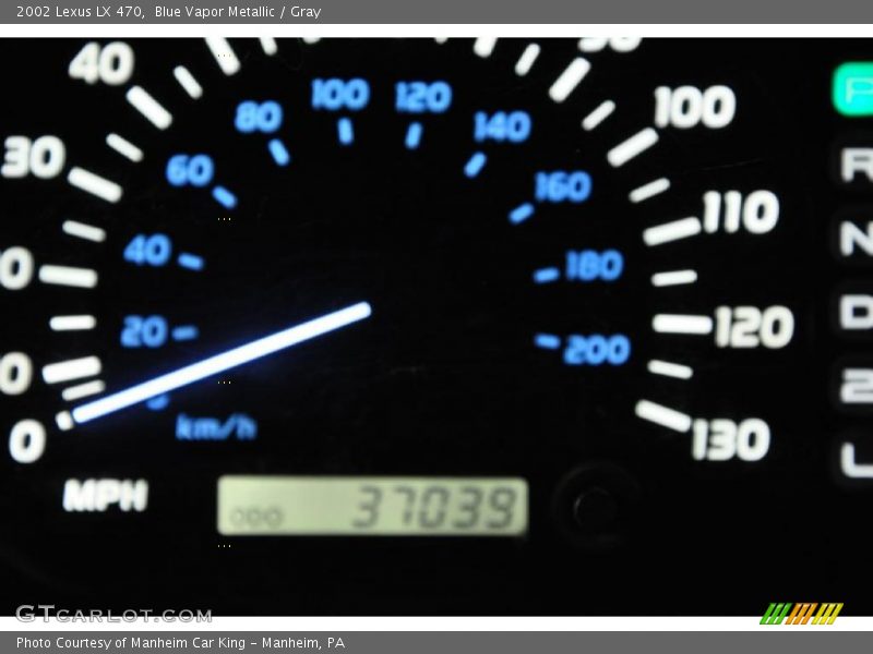 Blue Vapor Metallic / Gray 2002 Lexus LX 470