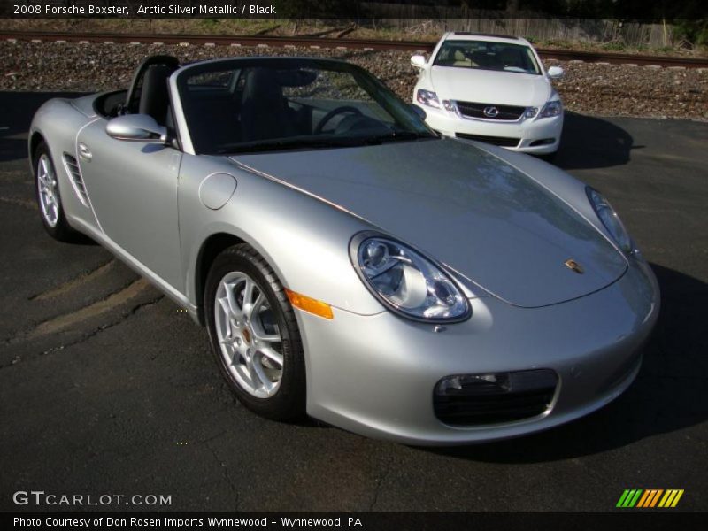 Arctic Silver Metallic / Black 2008 Porsche Boxster