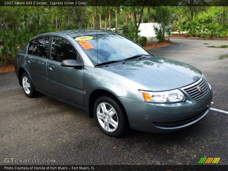 Cypress Green / Gray 2007 Saturn ION 2 Sedan