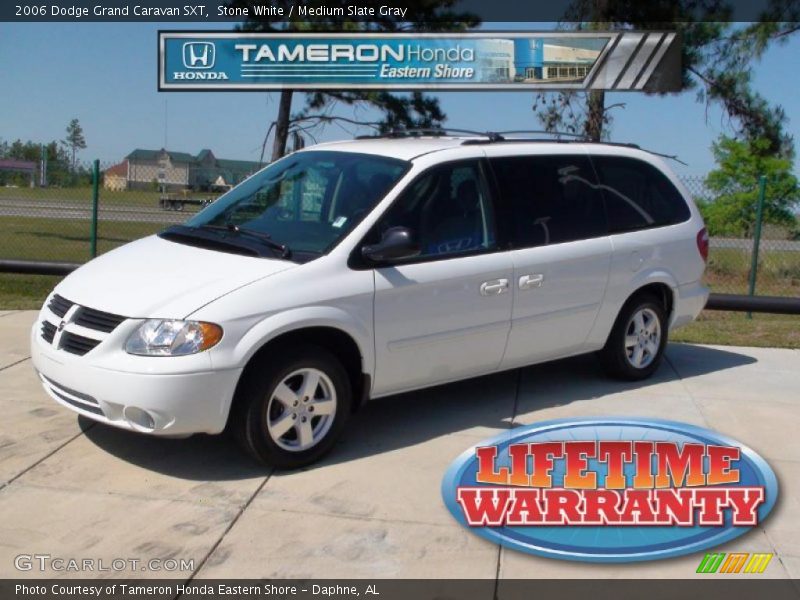 Stone White / Medium Slate Gray 2006 Dodge Grand Caravan SXT