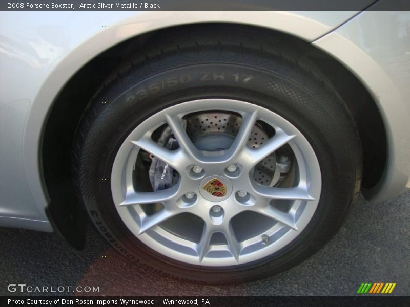 Arctic Silver Metallic / Black 2008 Porsche Boxster