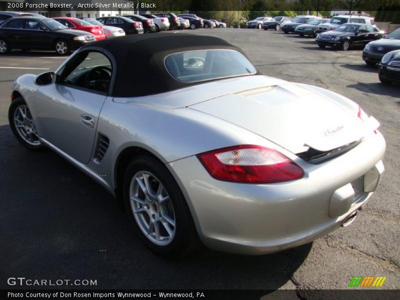 Arctic Silver Metallic / Black 2008 Porsche Boxster