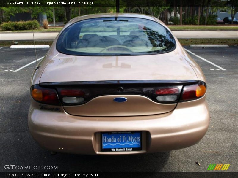 Light Saddle Metallic / Beige 1996 Ford Taurus GL