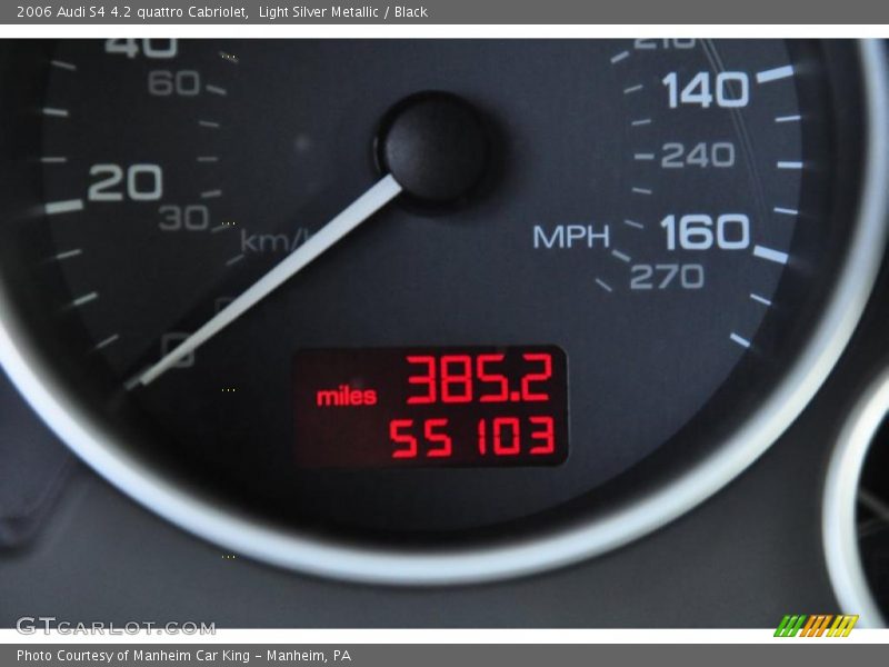 Light Silver Metallic / Black 2006 Audi S4 4.2 quattro Cabriolet
