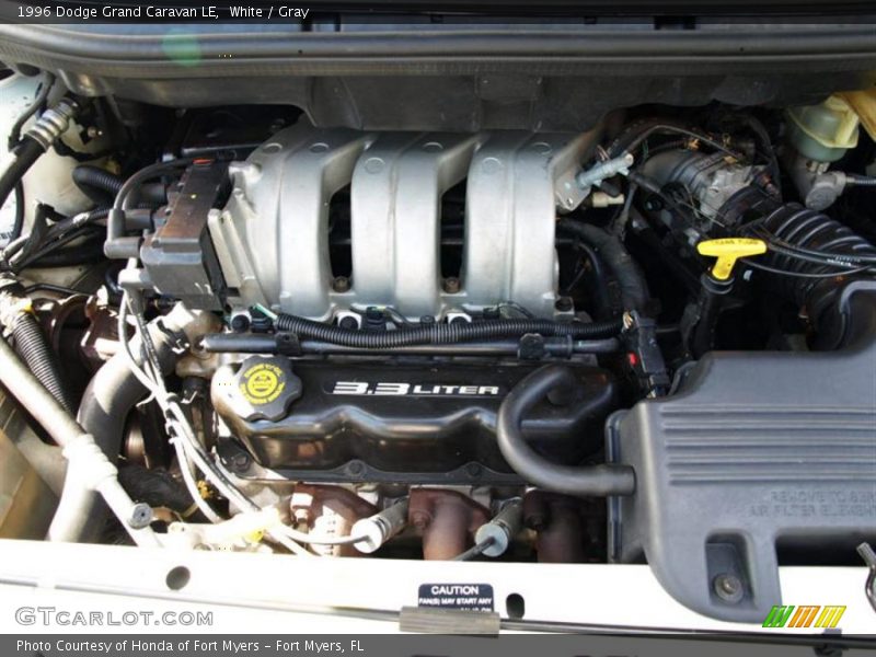 White / Gray 1996 Dodge Grand Caravan LE