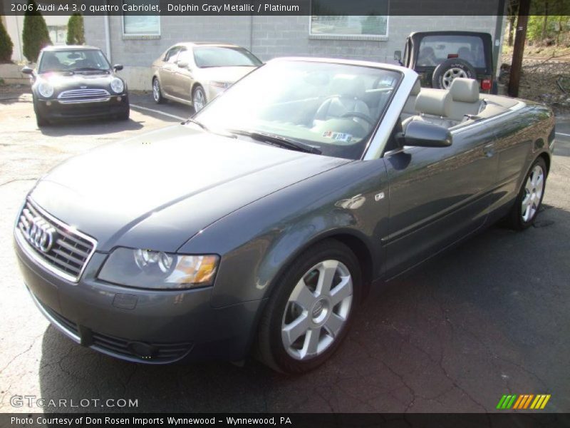 Dolphin Gray Metallic / Platinum 2006 Audi A4 3.0 quattro Cabriolet